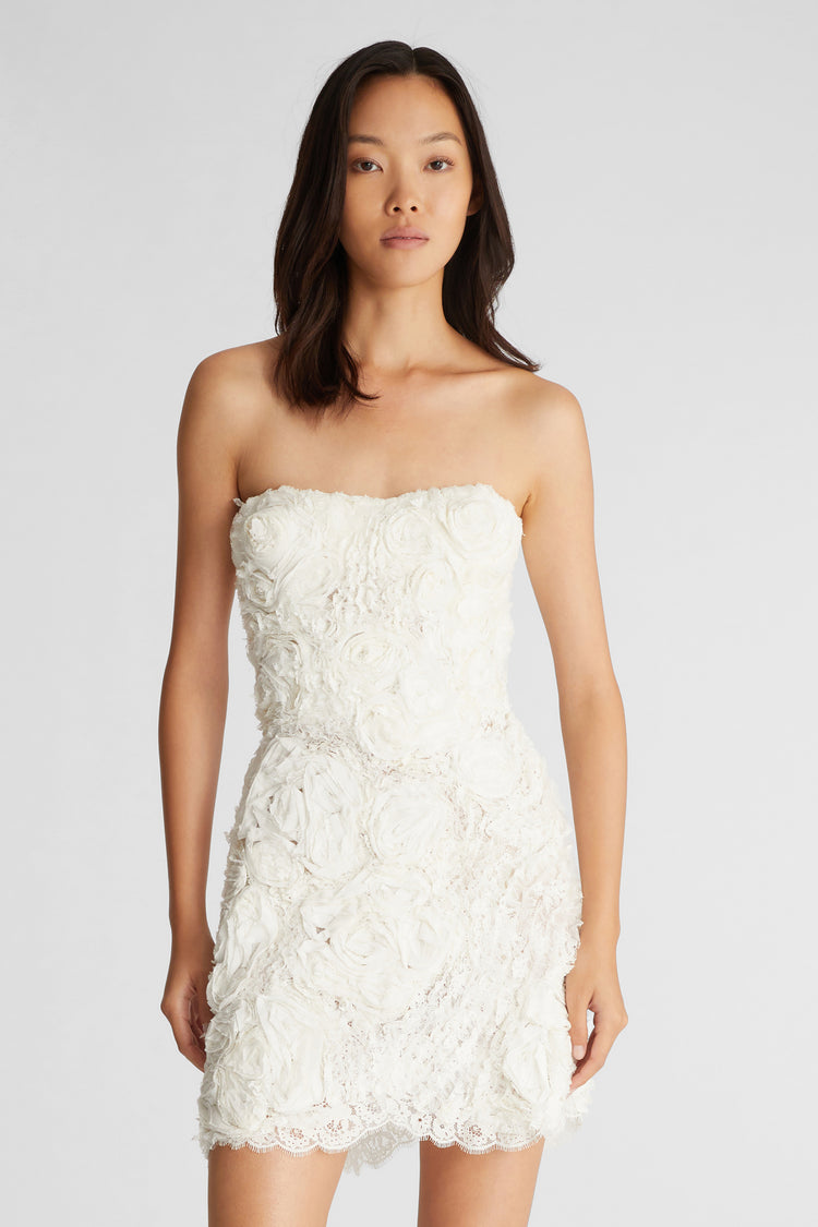 Lace dress with roses
