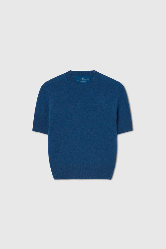 Pull bleu en pur cachemire