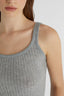 Gray pure cashmere tank top