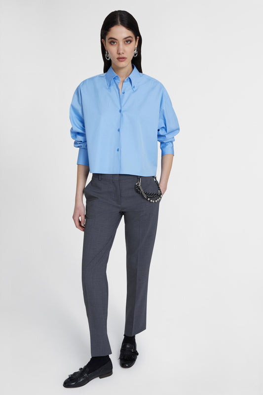 Pure cotton cropped shirt