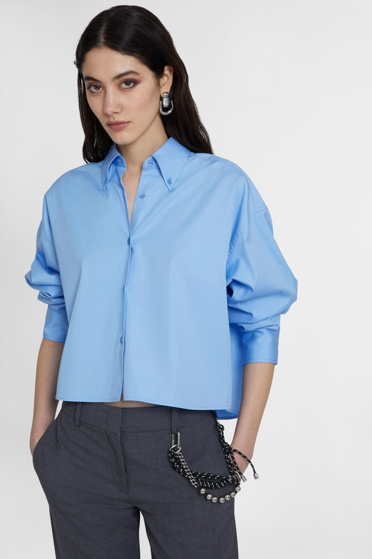 Pure cotton cropped shirt