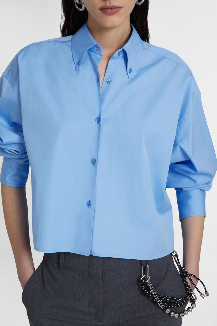 Pure cotton cropped shirt