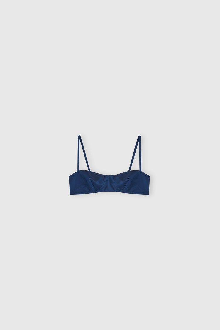 Silk bra with fine shoulder straps