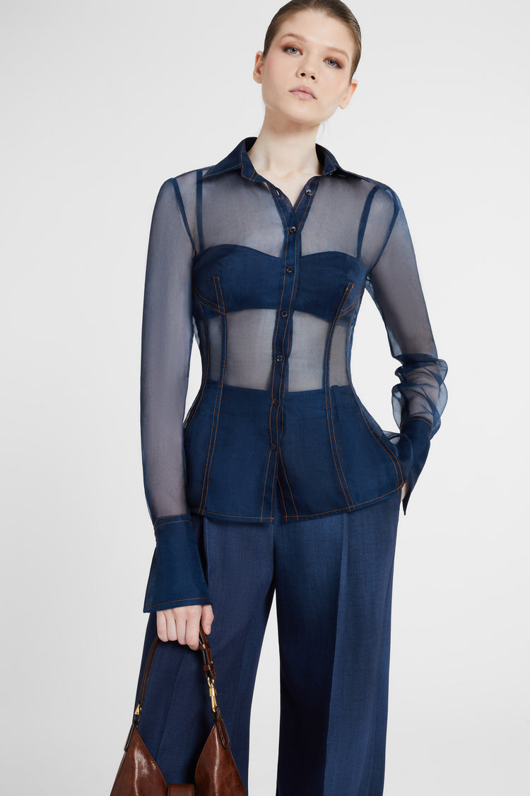 Silk bra with fine shoulder straps