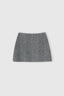 Virgin wool blend mini skirt with herringbone pattern