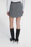 Virgin wool blend mini skirt with herringbone pattern