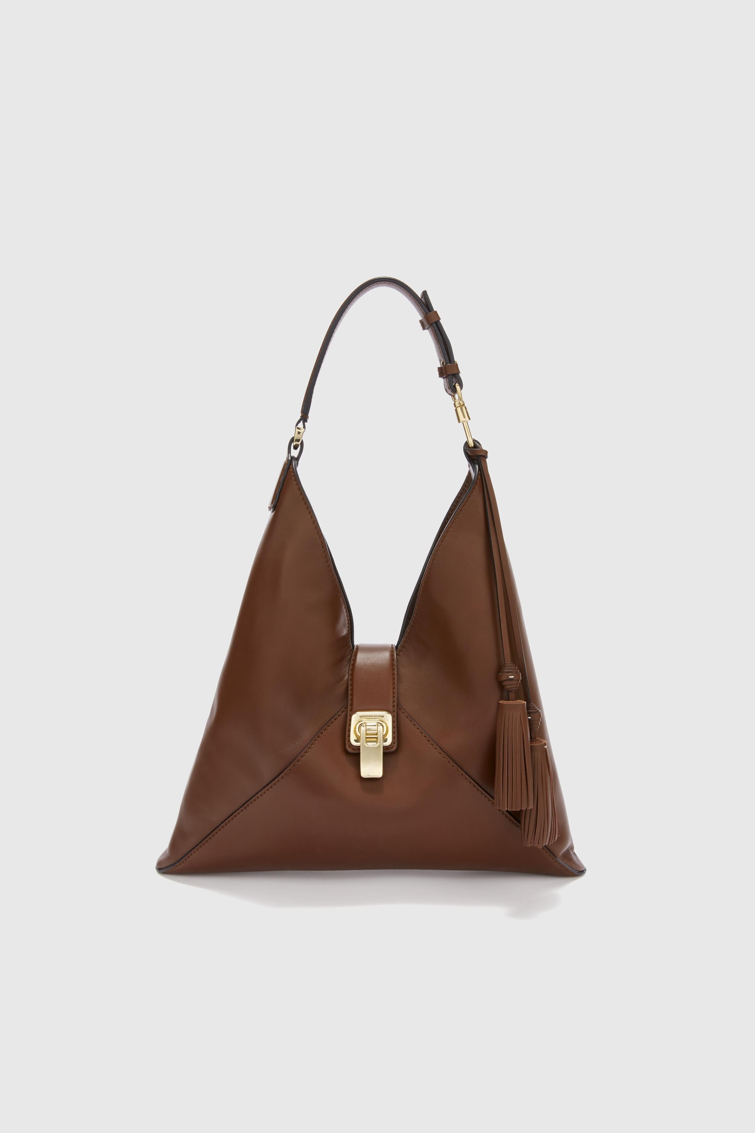 Brown smooth calfskin hobo bag - Ermanno Scervino