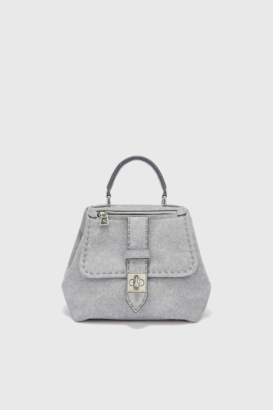 Liza bag in printed crust melange cloth