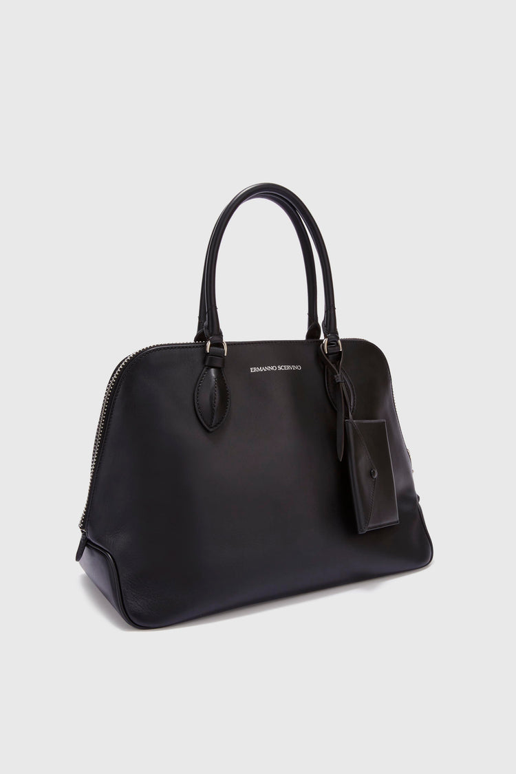 Orsetta large double handle bag in smooth calfskin