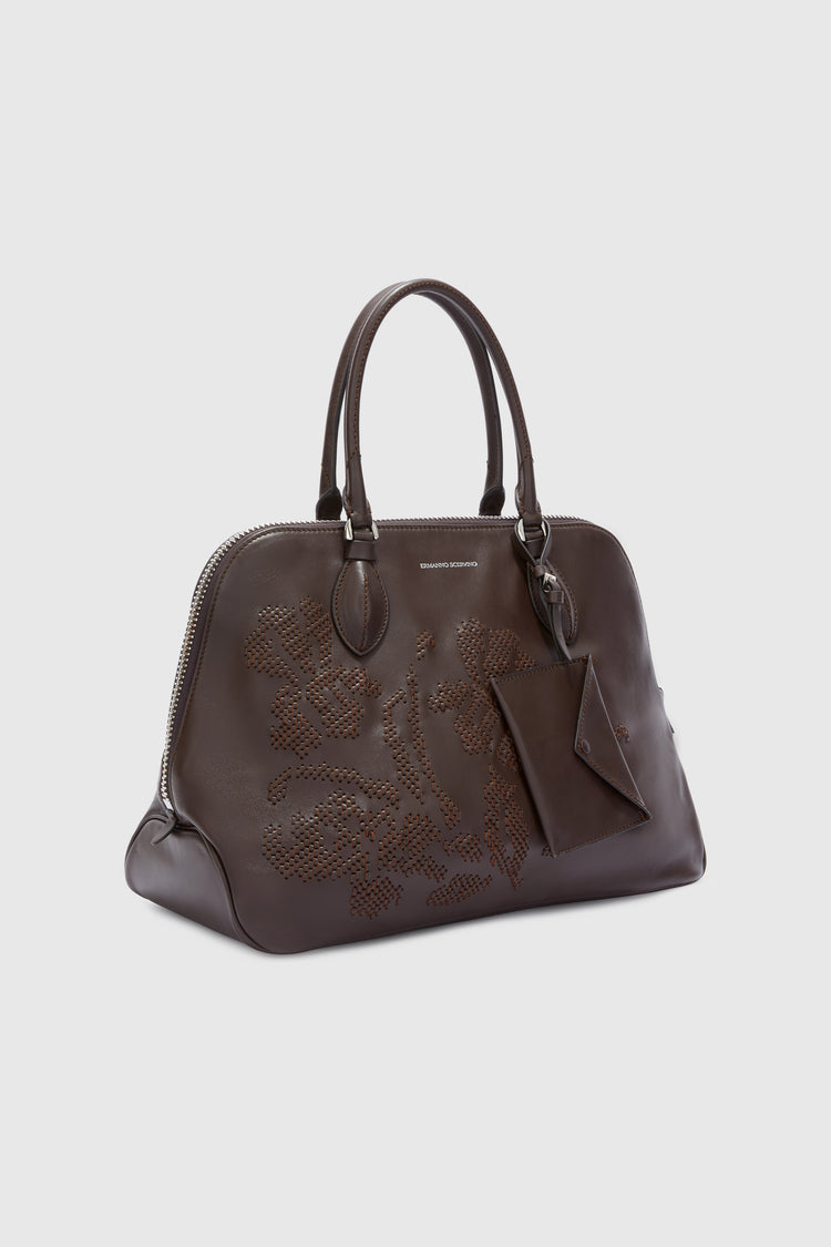 Orsetta large embroidered in suede