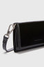 Patent leather wallet with flap