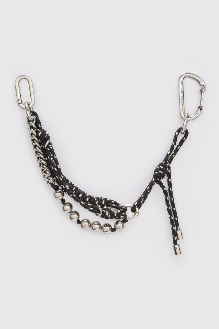 Multi-strand charms with black cord