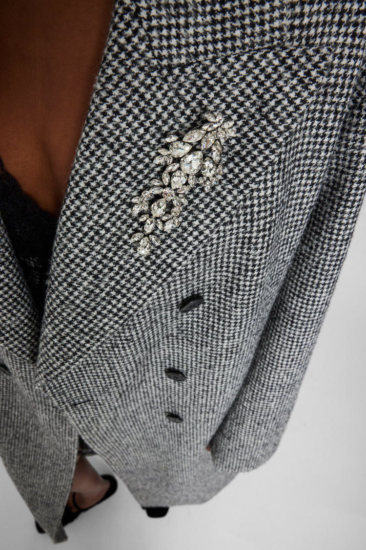 Chandelier brooch with crystals