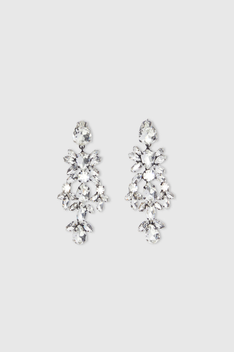 Chandelier earrings with crystals