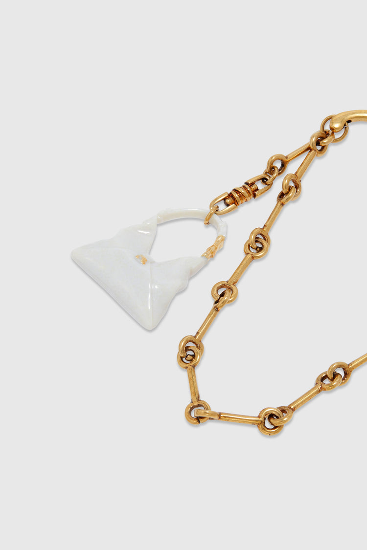 Jeans chain with hook clasp and black Dudu resin charm