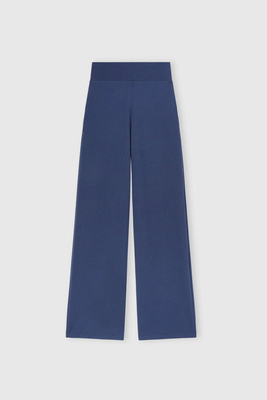 Cotton jersey palazzo trousers