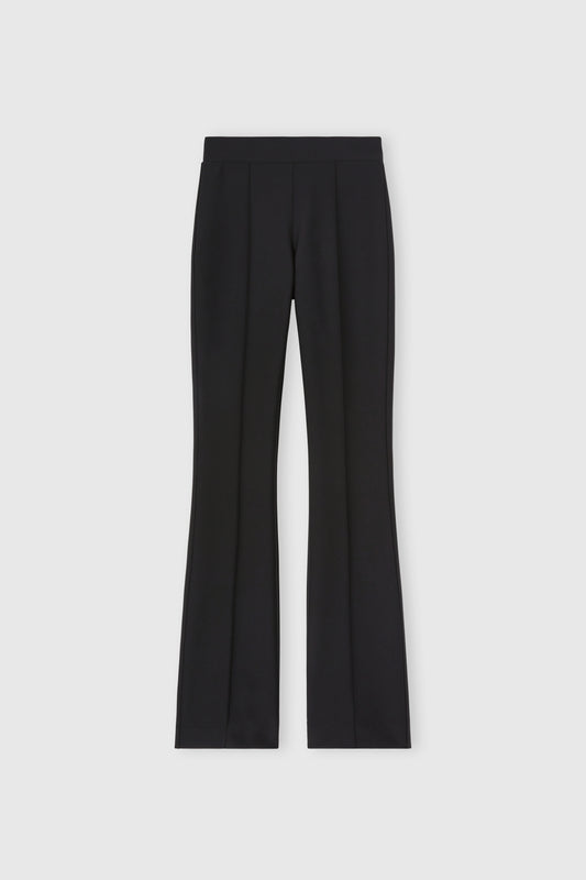 Flared trousers in double jersey