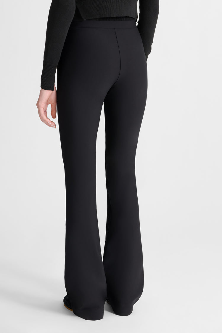Flared trousers in double jersey