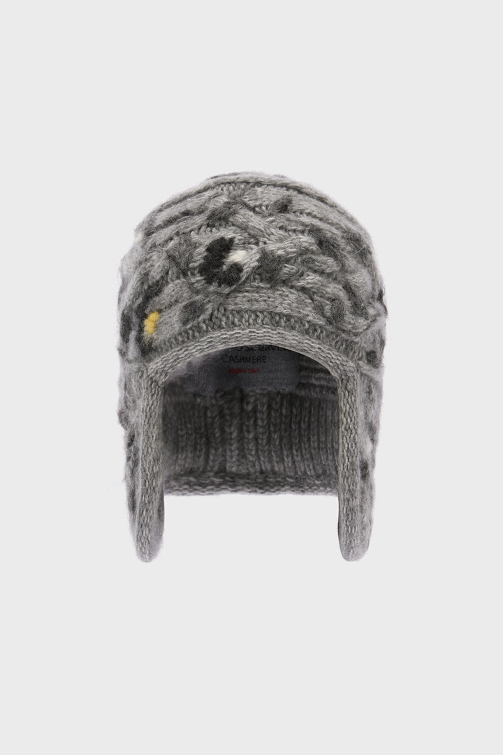 Pure cashmere aviator hat