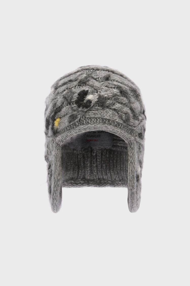 Pure cashmere aviator hat