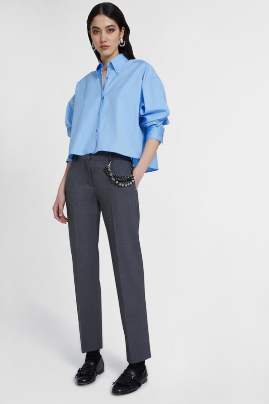 Straight trousers in cool wool