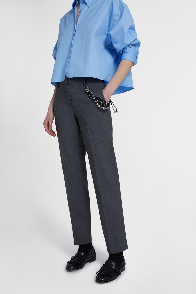 Straight trousers in cool wool
