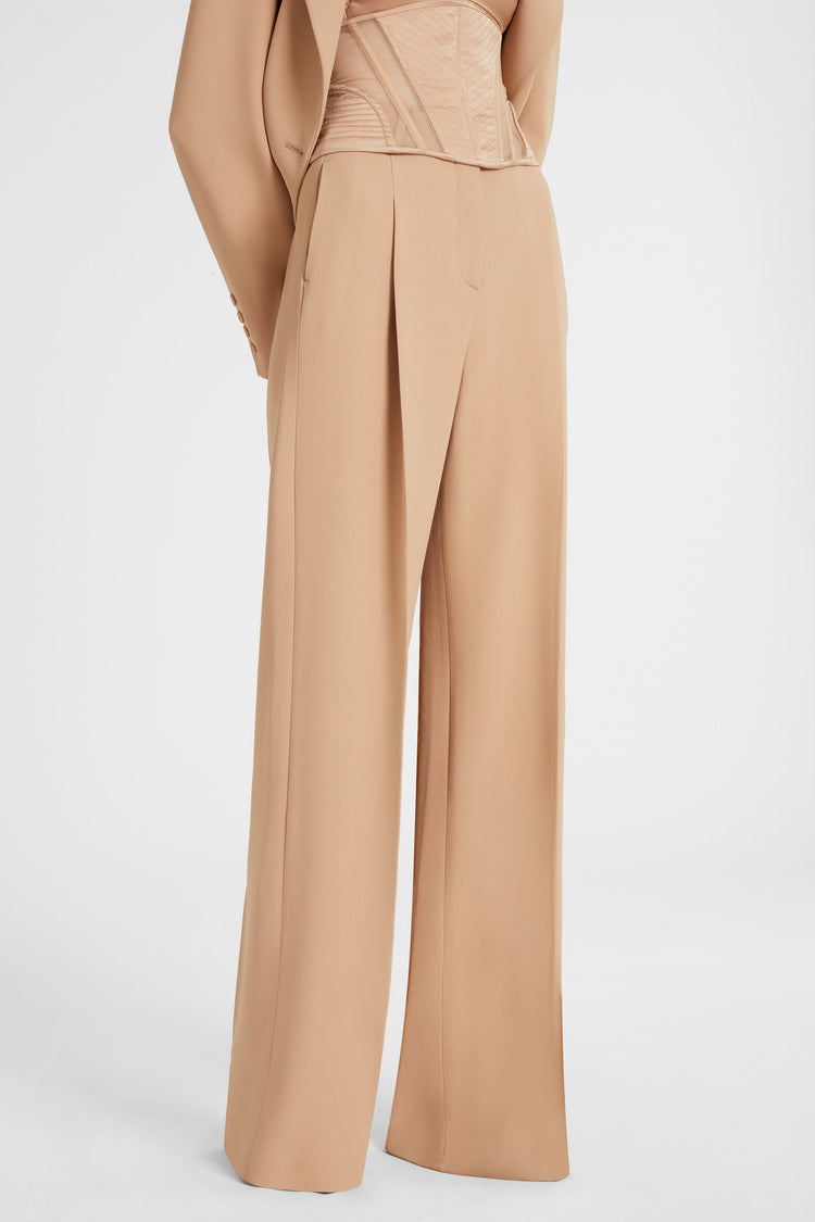 Palazzo trousers in technical cady