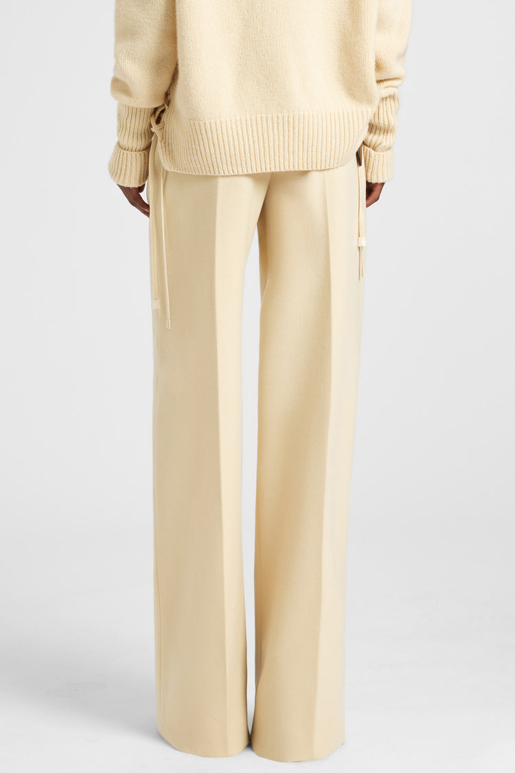 Pantalon palazzo en laine vierge