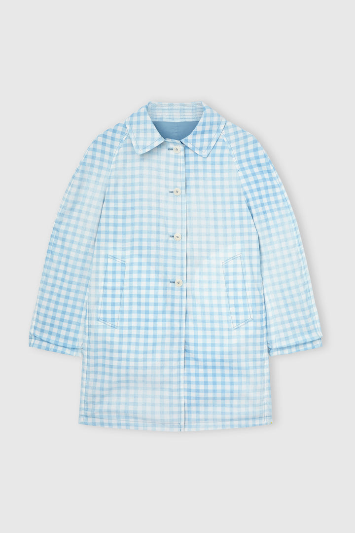 Technical fabric caban with vichy interior