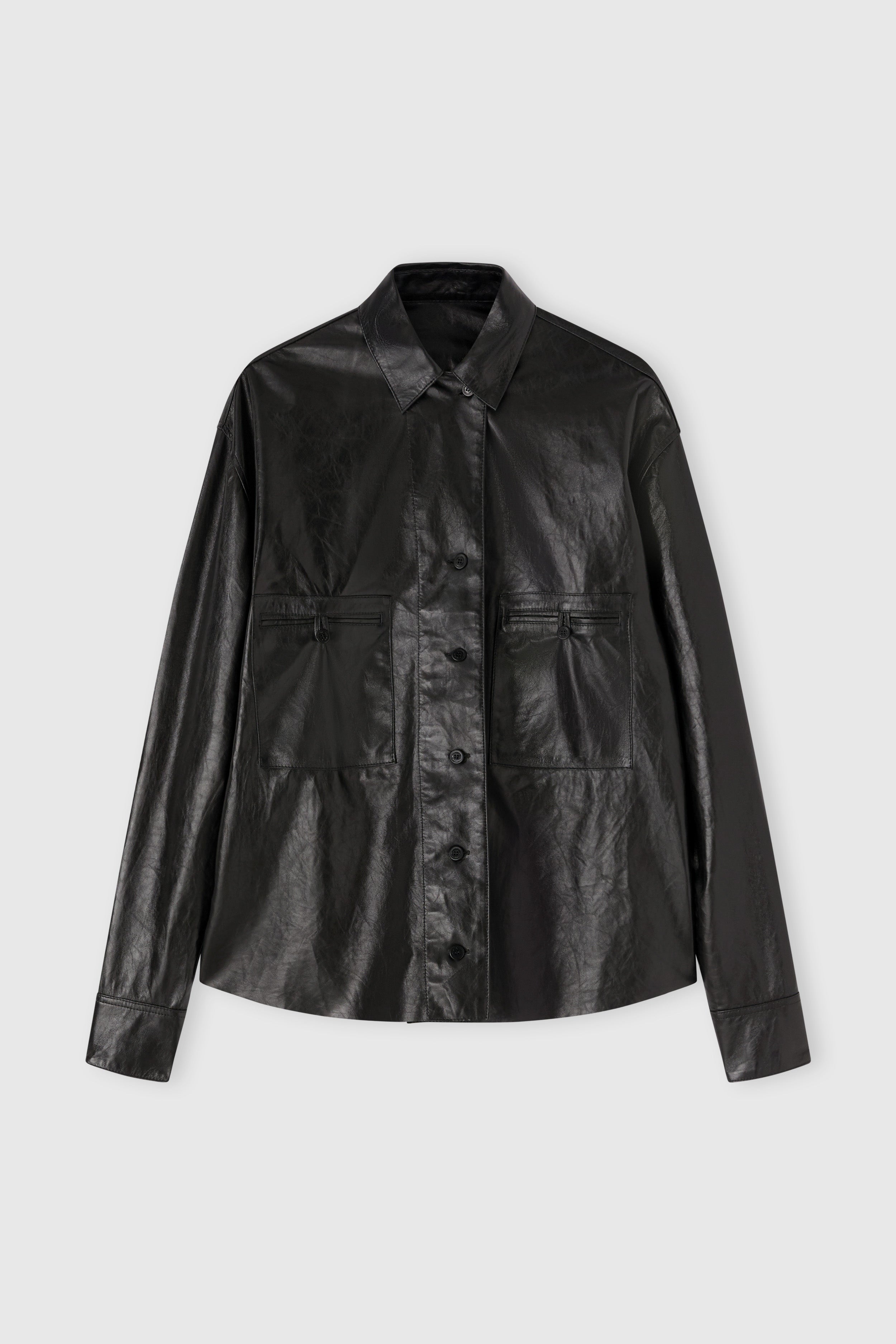 Lamb leather shirt