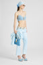 Unstructured Tulle Light Blue Bra with Rebrodé Lace