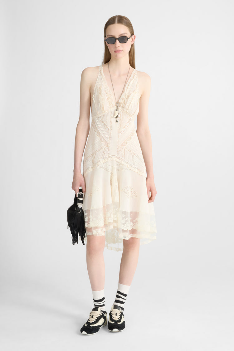 Cotton Muslin and Valencienne Lace Dress