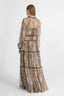 Long shirt dress in pure silk with natural leopard print