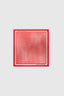 Square silk stole with white and red vichy print