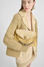 Joy shoulder bag in raffia and suede