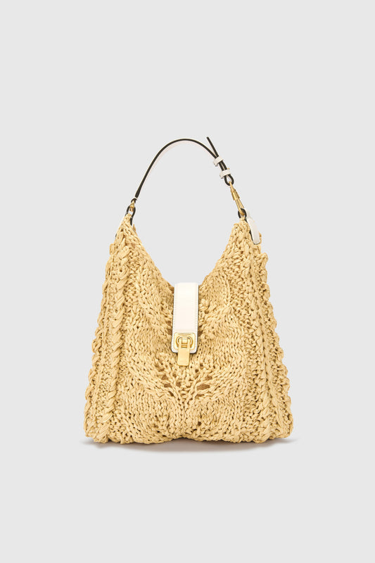Natural Raffia Clio Bag