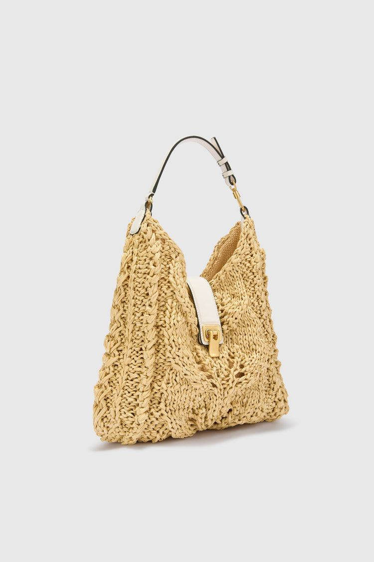 Natural Raffia Clio Bag