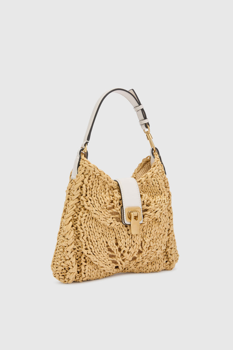 Mini Clio bag in natural raffia