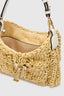 Mini hobo bag in natural raffia