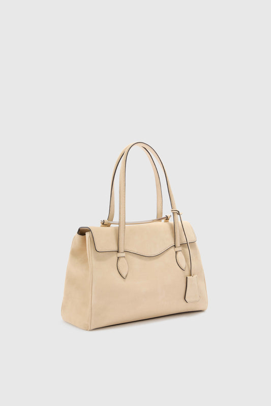 Music bag in soft suede calf leather