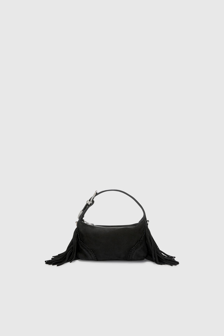 Candy bag in black suede