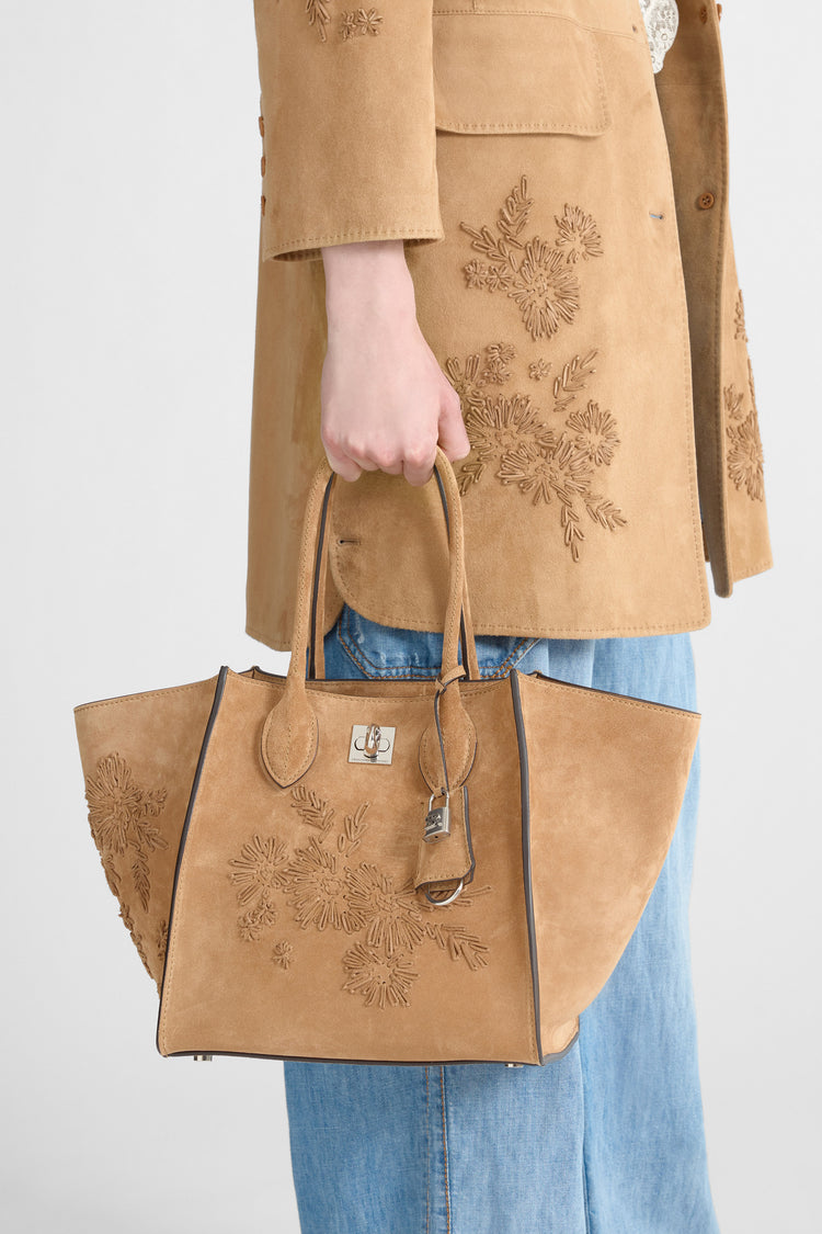 Maggie Medium in Suede Calfskin