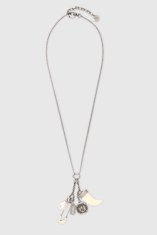 Pendant necklace with lucky charms