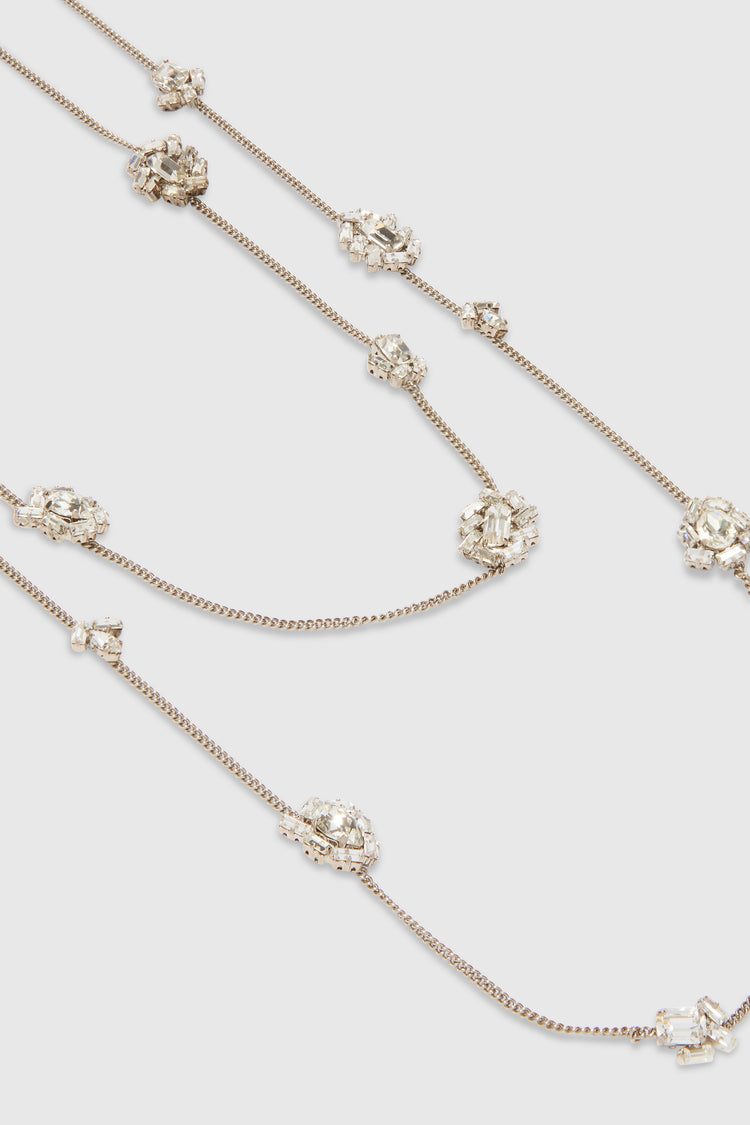 Multistrand necklace with daisy pendants