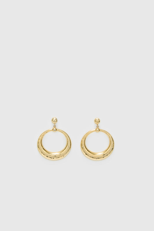 Gold circle earrings