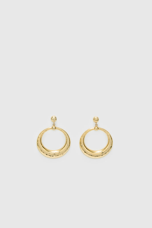 Gold circle earrings