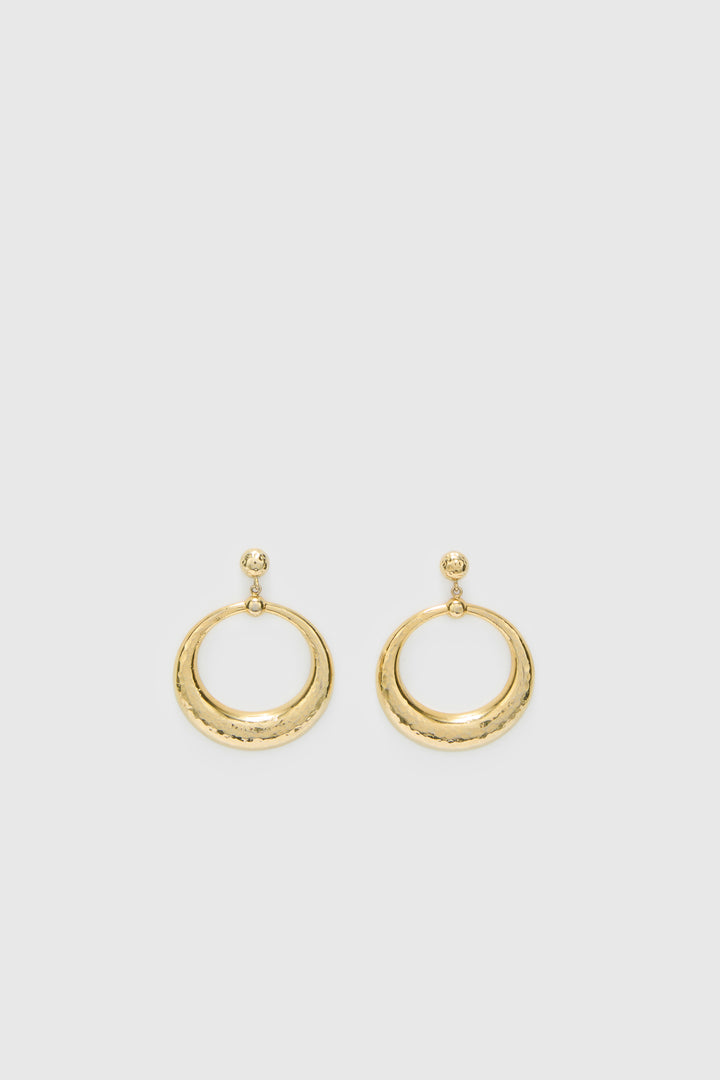 Gold circle earrings
