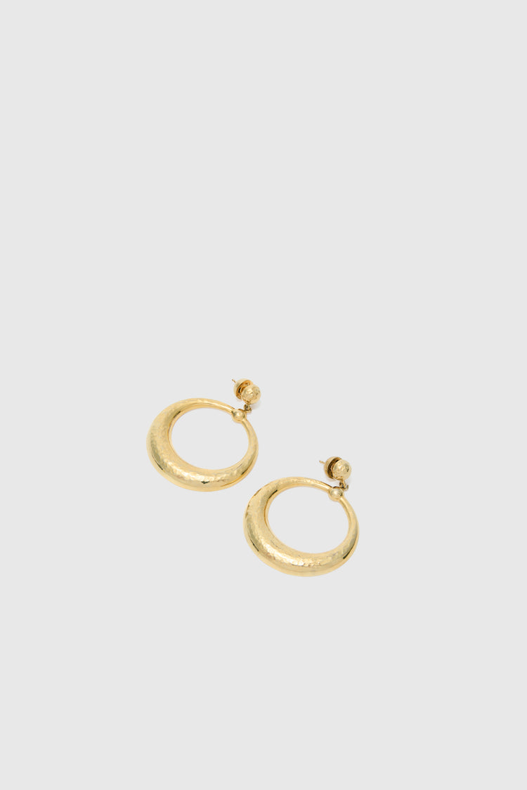 Gold circle earrings