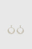 Palladium circle earrings