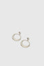 Palladium circle earrings